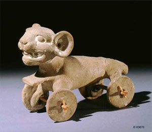 Un jouet précolombien monté sur roues