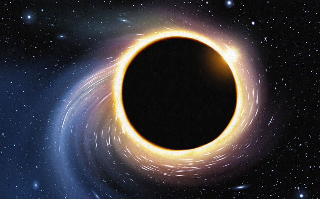 Un trou noir via Shutterstock