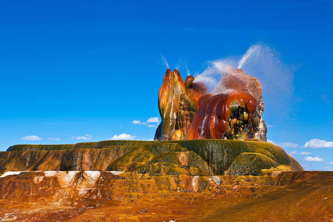 Fly Geyser, Nevada via Shutterstock