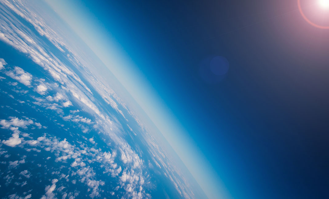 Une vue de notre stratosphère via Shutterstock