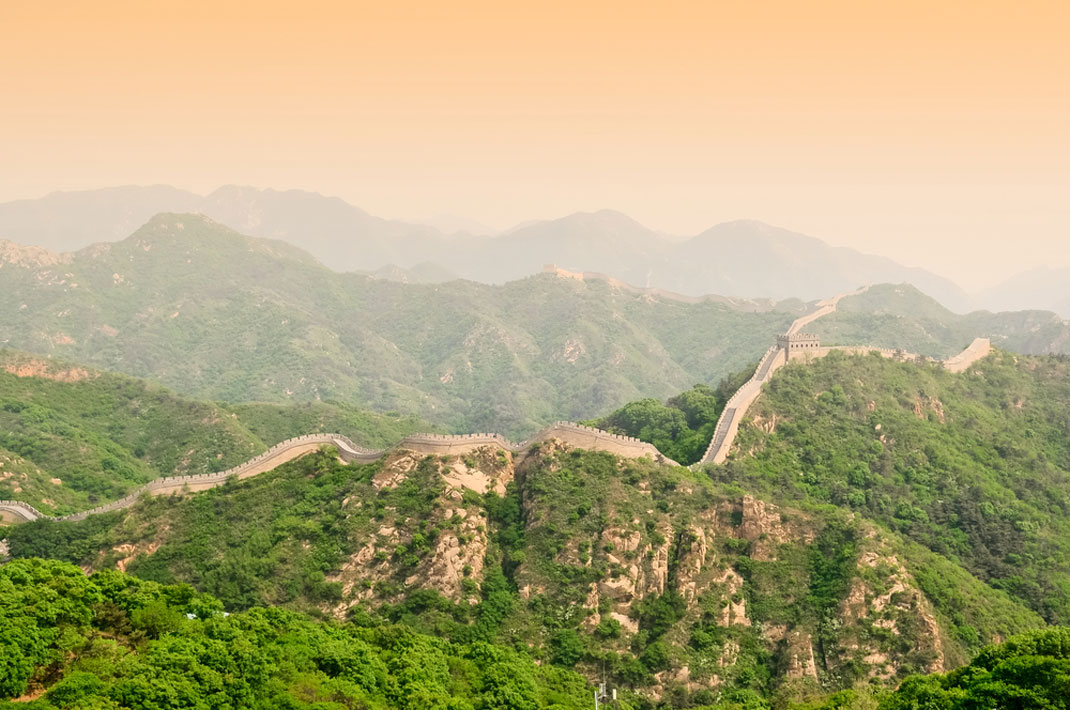 La Grande Muraille de Chine près de Pékin via Shutterstock