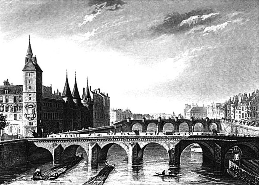 Le pont du change dans le Paris du XIXe siècle 