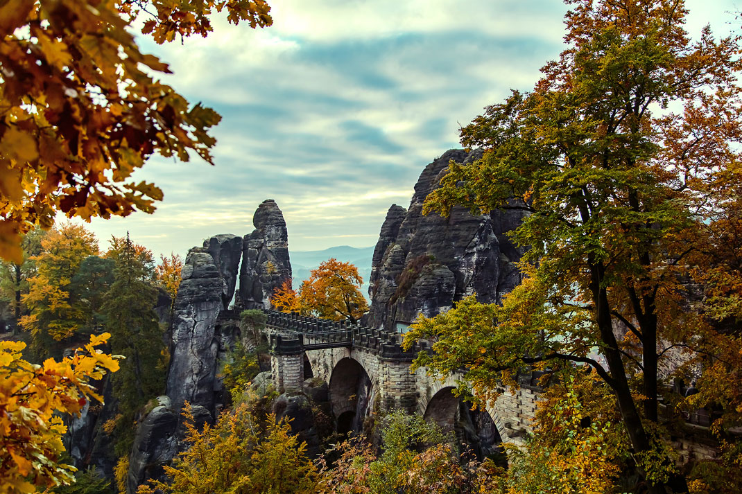 Les montagnes d'Elbe en Allemagne