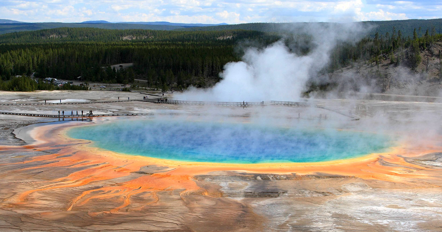 Le Grand Prismatic de Yellowstone © Wikimédia / Frank Kovalchek