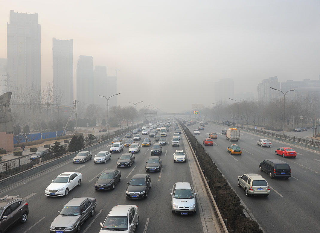 Pollution de l'air à Pékin via Shutterstock