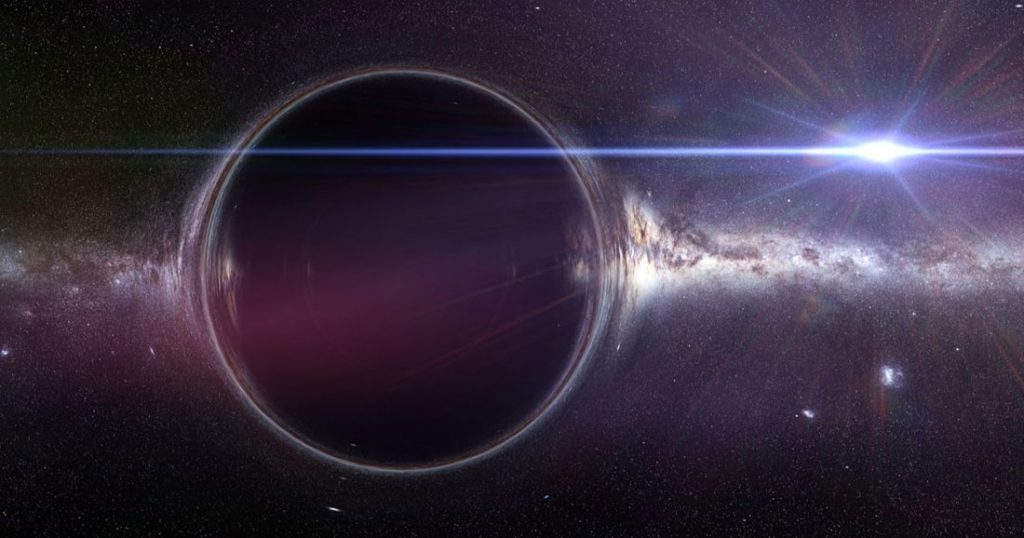 une trou noir neutron