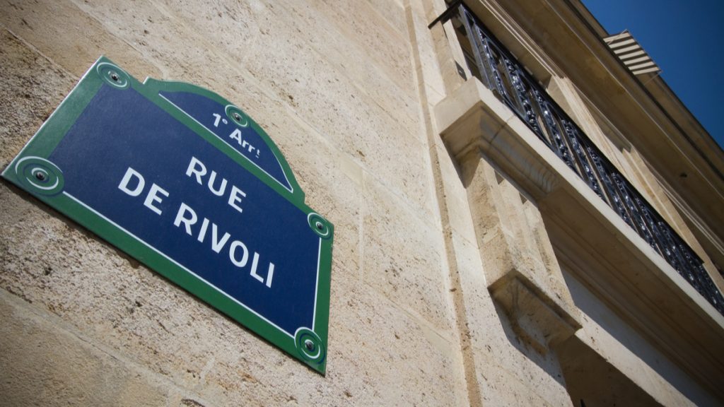 Rue Rivoli à Paris