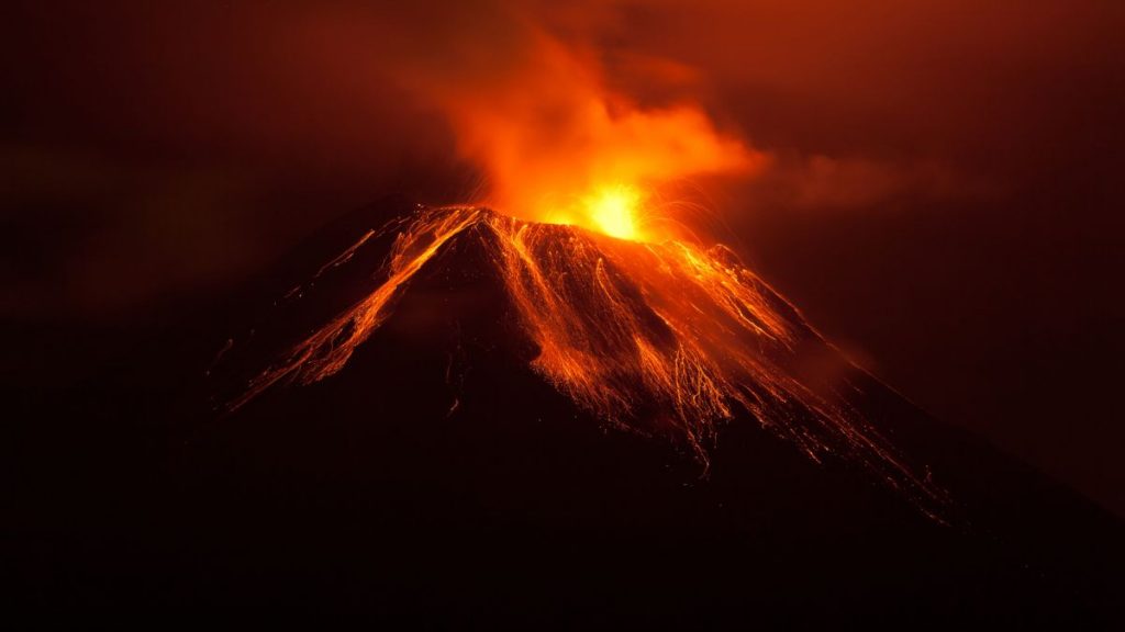 une volcan oxygene terre