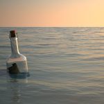 Bouteille message lac