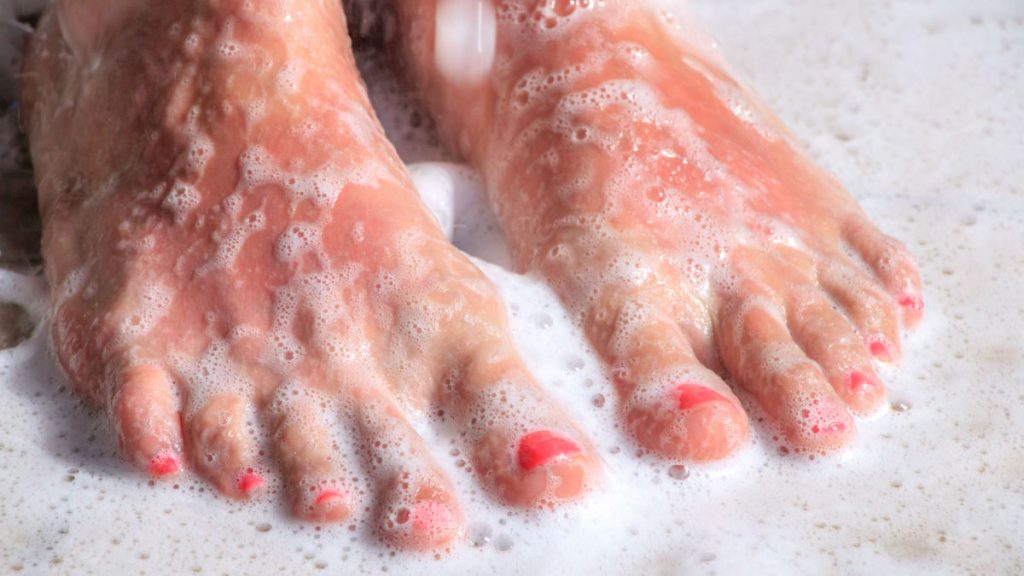 se laver les pieds