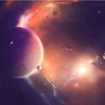 Planète dans un environnement hostile de l'espace