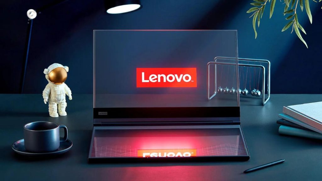 Lenovo PC portable transparent