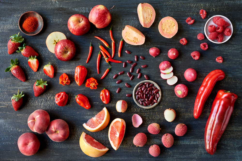 fruits légumes rouges