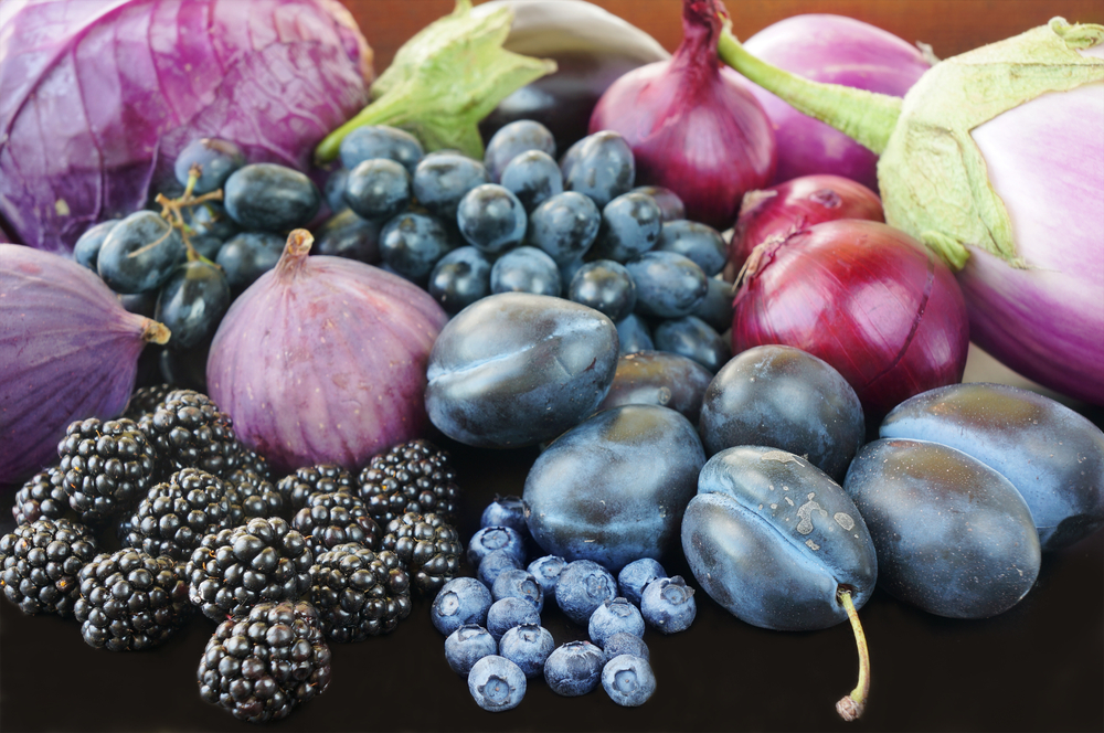 fruits légumes violets