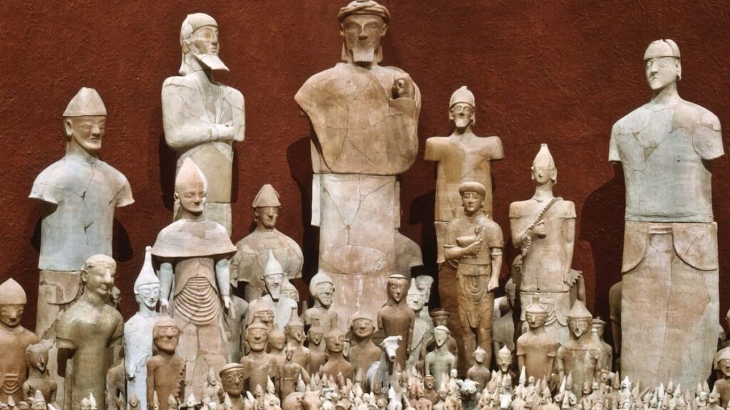 statues en terre cuite