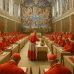 Cette image montre un conclave
