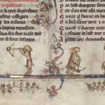 Une illustration qui se trouve dans une copie médiévale du Roman d'Alexandre en prose.