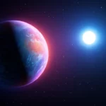 Exoplanète éclairée par une étoile brillante dans l’espace, possible monde habitable.