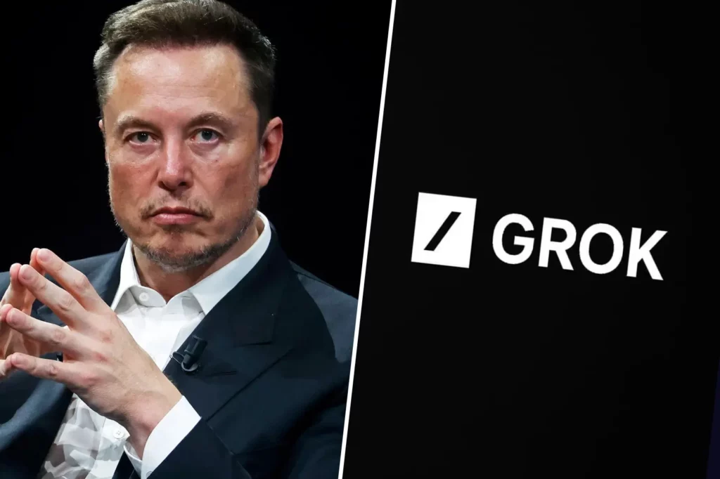 Elon Musk face aux critiques entourant son intelligence artificielle Grok.