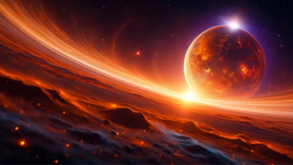 Illustration d’une naine blanche ultra-massive, aussi compacte que la Terre mais plus lourde que le Soleil, issue d’une fusion stellaire.