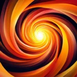 Illustration d’une spirale lumineuse orange et rouge rappelant un « Œil de Sauron » dans l’espace.