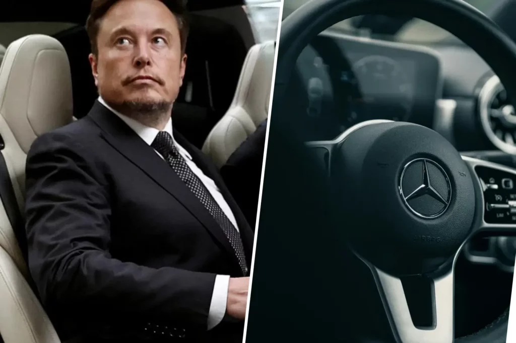 Elon Musk face à Mercedes dans la bataille des voitures électriques.