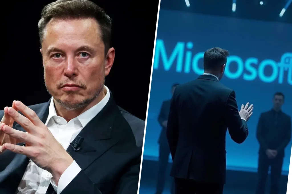 Elon Musk en opposition avec Microsoft sur fond de rivalité autour de l’intelligence artificielle.