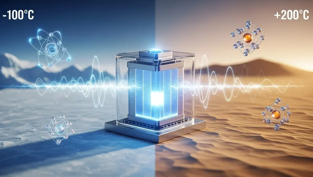Illustration d’une source d’énergie miniature fonctionnant de -100 °C à +200 °C