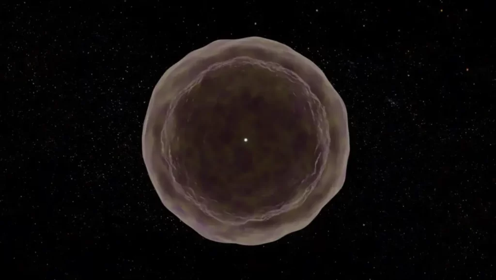Supernova SN2021yfj observée par les astronomes, une explosion stellaire hors normes.