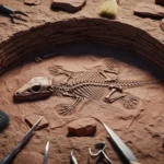 Fossile de lézard préhistorique vieux de 242 millions d’années mis au jour lors de fouilles paléontologiques