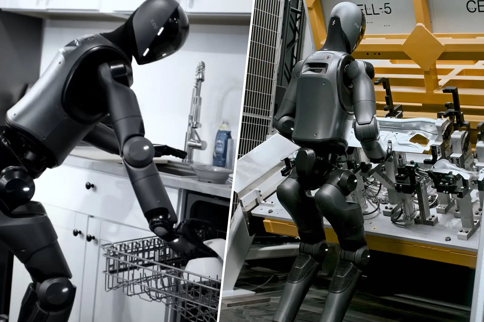 Le robot humanoïde Figure 02 accomplit des tâches ménagères et participe à des travaux industriels en usine.