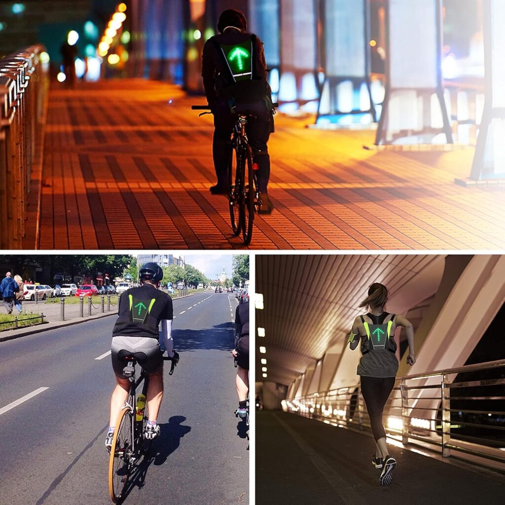 Gilet équipé de LEDs pour les cyclistes