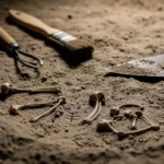 Ossements d’oiseaux exhumés lors de fouilles archéologiques, témoignant de la chasse et de la consommation par Néandertal.