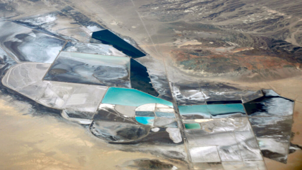 Bassins d’extractions de lithium au Nevada