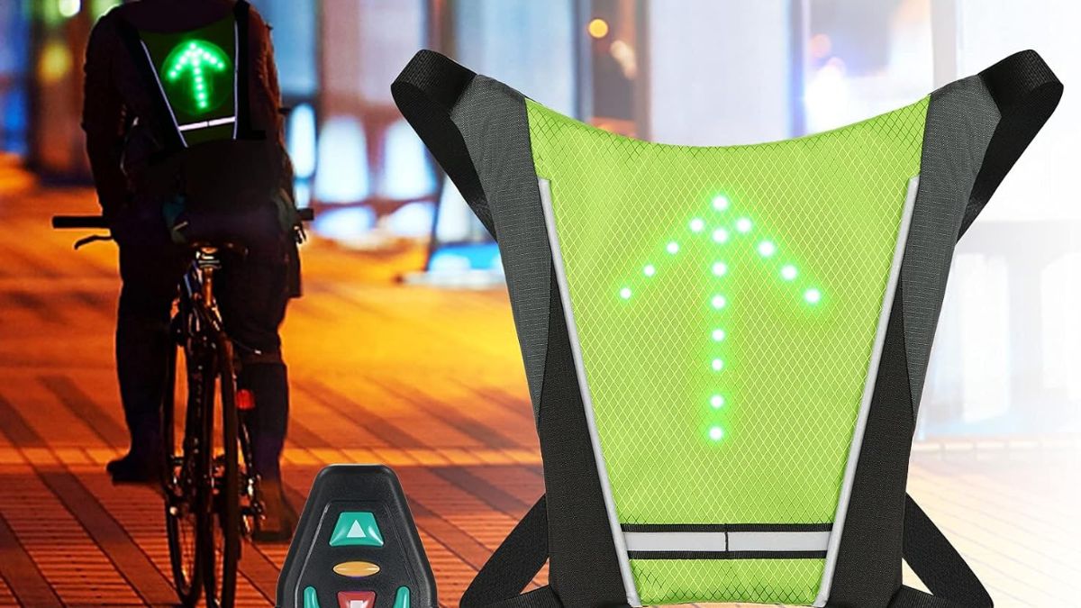 Gilet équipé de LEDs pour les cyclistes