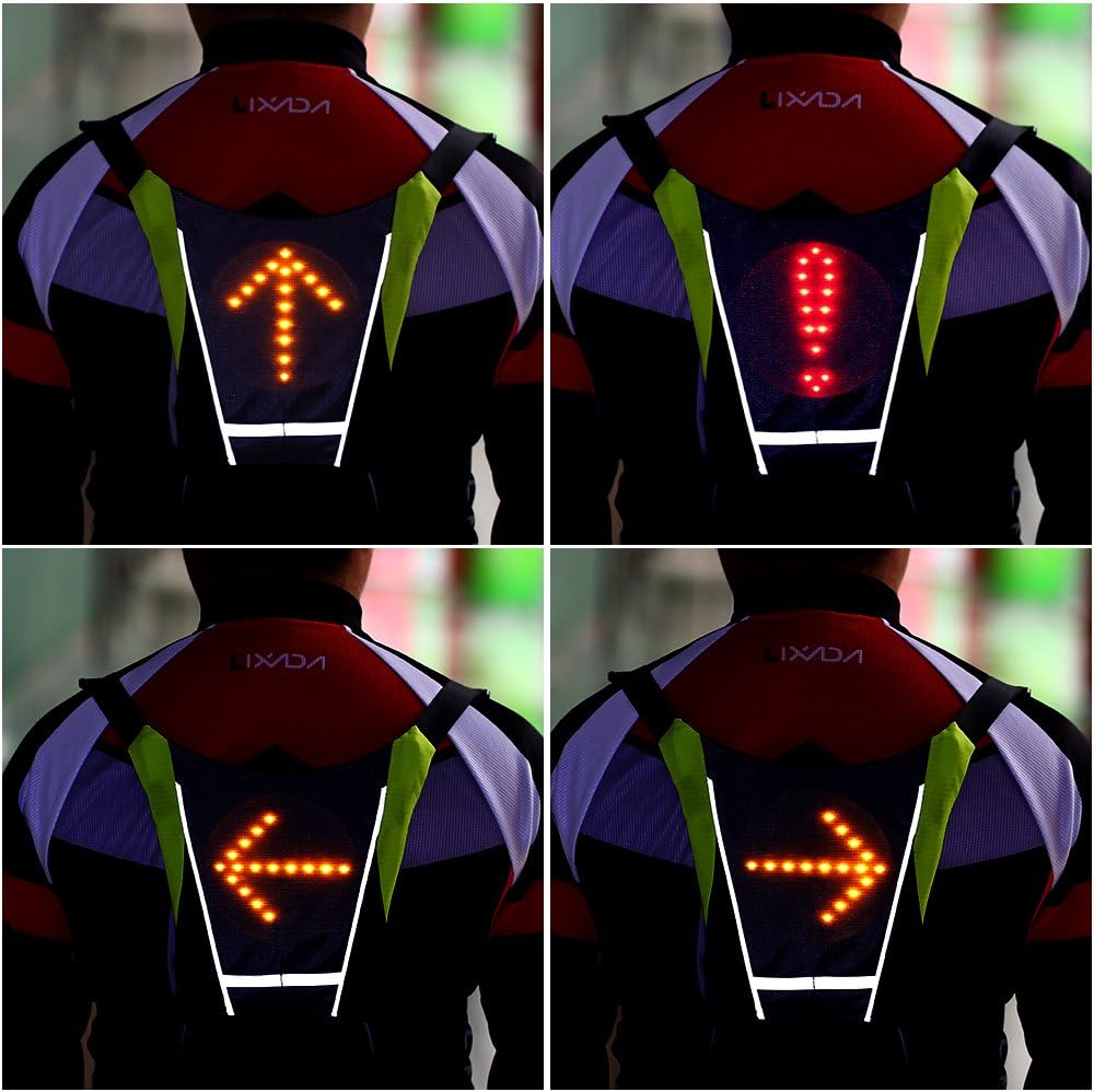 Gilet équipé de LEDs pour les cyclistes