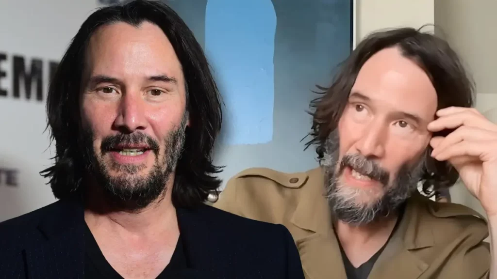 Keanu Reeves en interview évoquant son ancien pseudonyme « Chuck Spadina ».