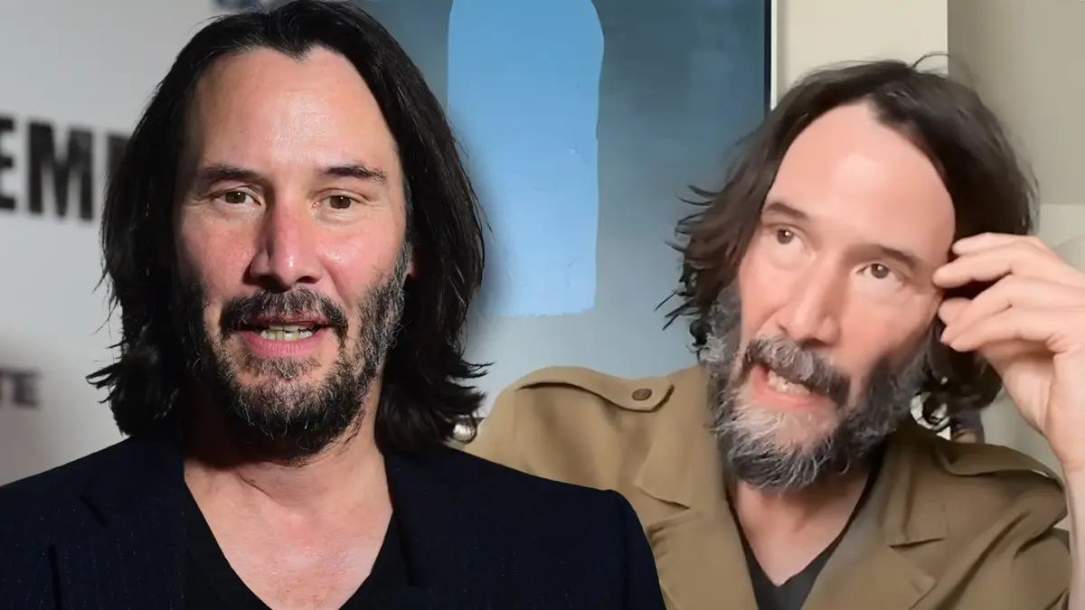 Keanu Reeves en interview évoquant son ancien pseudonyme « Chuck Spadina ».