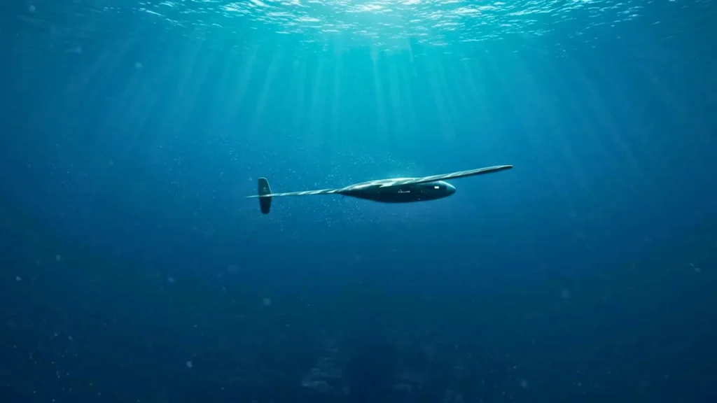Planeur sous-marin autonome évoluant en profondeur dans l’océan pour la collecte de données scientifiques