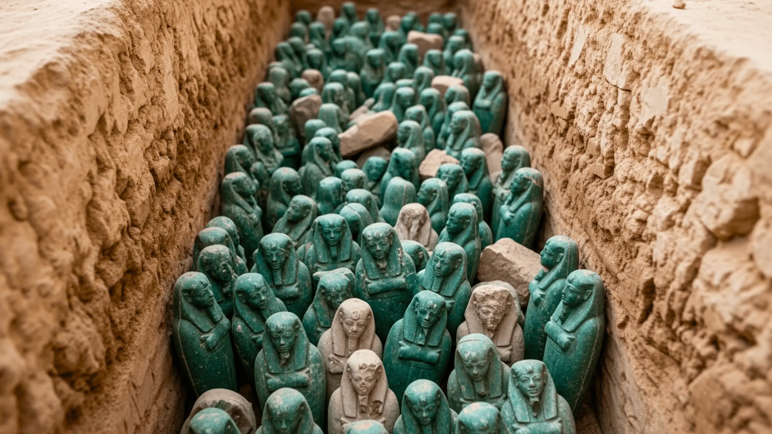 225 figurines funéraires antiques découvertes en Égypte à Tanis