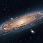 Galaxie spirale observée dans l’Univers profond, illustrant les recherches sur l’expansion cosmique et le rôle de l’énergie noire