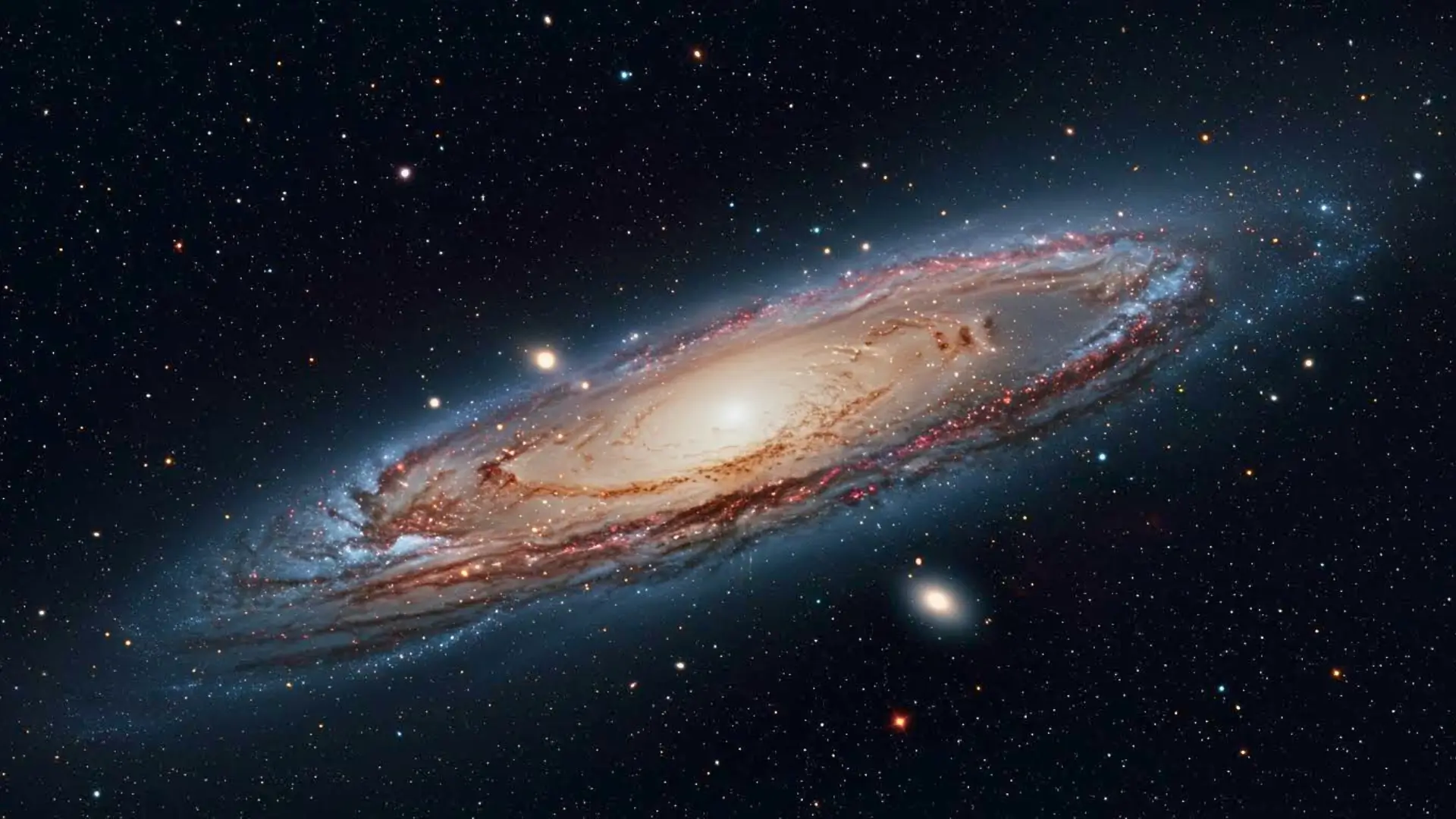 Galaxie spirale observée dans l’Univers profond, illustrant les recherches sur l’expansion cosmique et le rôle de l’énergie noire