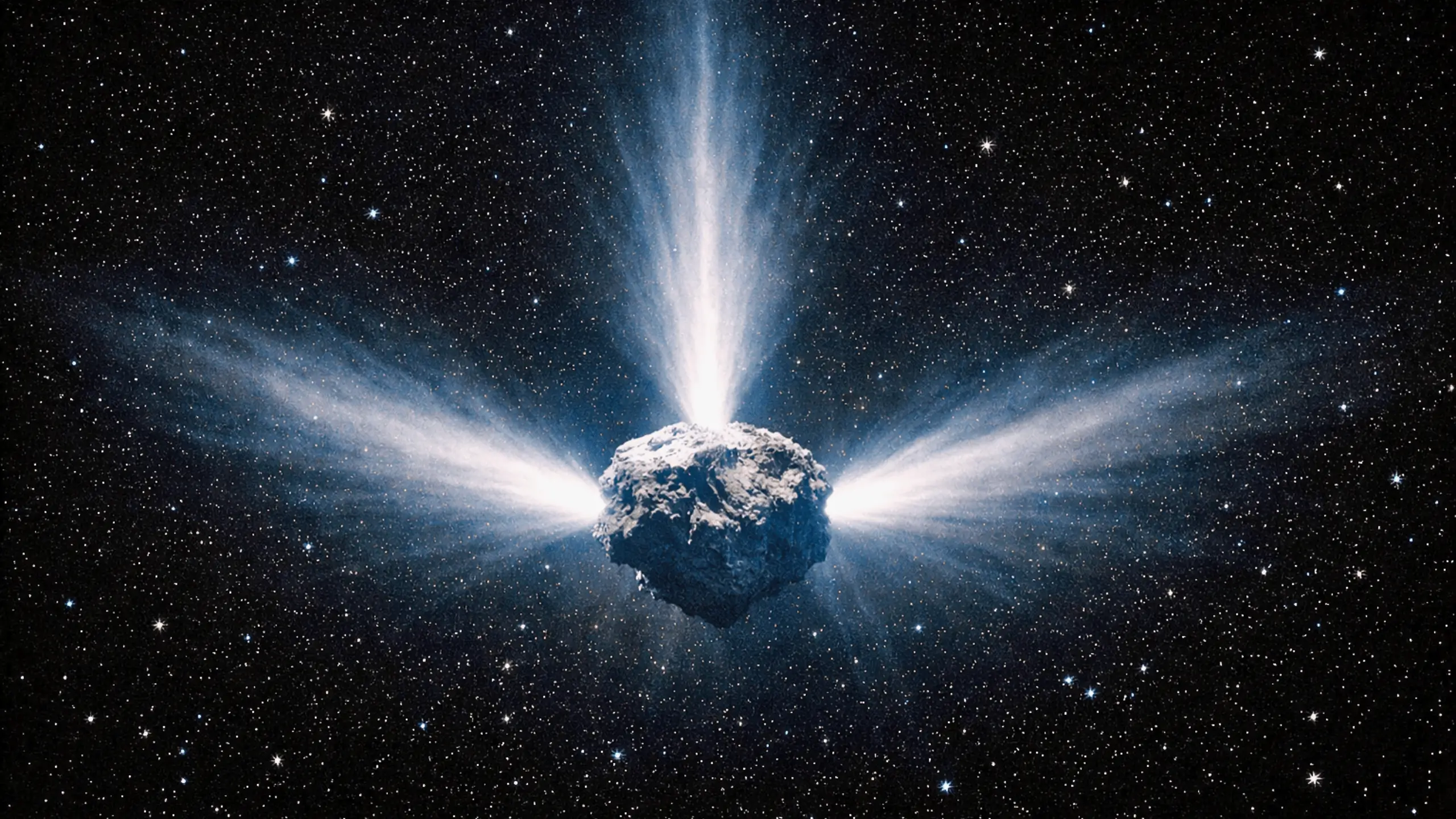 La comète interstellaire 3I/Atlas projette trois jets lumineux parfaitement symétriques dans l’espace.