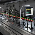 Dispositif expérimental en laboratoire utilisant un faisceau laser et un interféromètre pour étudier l’interaction entre lumière et ondes gravitationnelles.