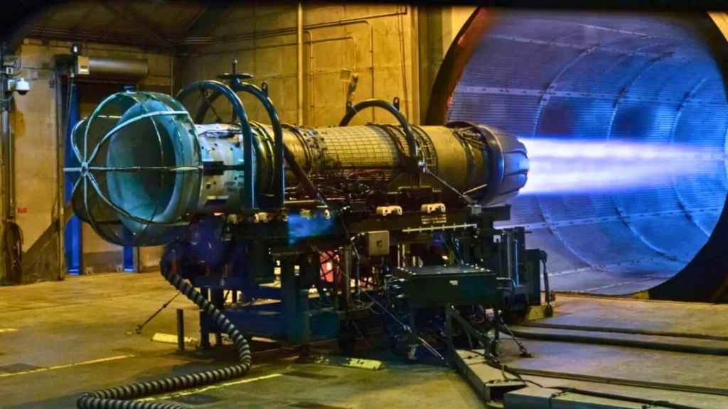 Moteur plasma russe en test au sol, projet de propulsion spatiale avancée capable de réduire le trajet vers Mars à 30 jours.