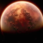 Surface de lave en fusion rougeoyante avec des vapeurs atmosphériques diffuses s'élevant d'une croûte rocheuse en refroidissement.