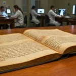 Manuscrit religieux médiéval étudié en laboratoire révélant un ancien catalogue d’étoiles attribué à Hipparque