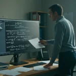 Mathématicien analysant une démonstration mathématique sur écran liée à un problème d’Erdős résolu par une IA