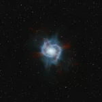 Nébuleuse lumineuse entourée d’étoiles dans l’espace profond, évoquant un environnement cosmique primordial