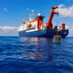 Navire scientifique analysant les eaux du Pacifique Sud pour étudier la pollution invisible au zinc d’origine industrielle